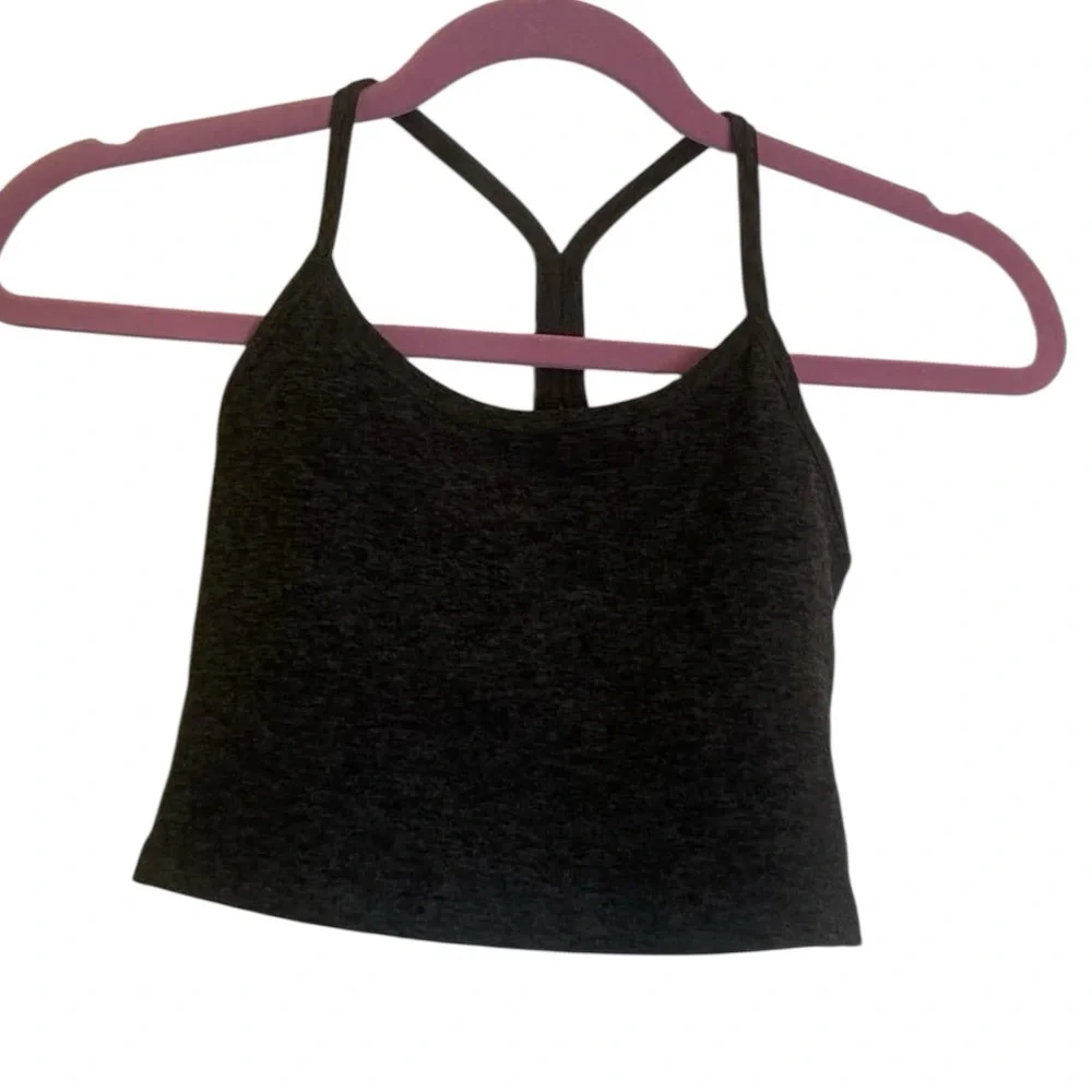 NWOT Beyond Yoga tank DARK HEATHER GREY Size XS